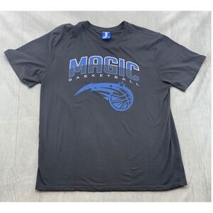 UNK Blue Label Orlando Magic NBA Basketball Graphic TShirt Mens 2XL Black Short